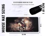 Tee Mafia Uchicha Sasuke Ita-Chi Anime Mouse Mat - Printed Large Extended XXL Mouse Pad for Laptop, Desktop, PC for E-Sports Gaming Table Mat - Anti-Skid Rubber - [11 x 23in] - Pack of 1 (D4) - Image 5