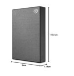 Seagate One Touch 4TB External HDD with Password Protection Space Gray, for Windows and Mac, with 3 yr Data Recovery Services, (STKZ4000404) - Image 9