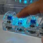 1pc Fidget Toys Adults, Keyboard Fidget Keychain Set, with Transparent and Blue Keycaps, Stress Relief Gadgets for Office School Home Use, Portable Fidget Toy for Focus Enhancement - Image 4