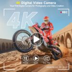 4K 64MP Digital Camera with 3" 180° Flip Screen, 2025 Latest Autofocus Vlogging Photography Camera for YouTube, 18X Digital Zoom Compact Travel Cameras with 64GB SD Card for Beginner (Black) - Image 3