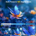 4K 64MP Digital Camera with 3" 180° Flip Screen, 2025 Latest Autofocus Vlogging Photography Camera for YouTube, 18X Digital Zoom Compact Travel Cameras with 64GB SD Card for Beginner (Black) - Image 5