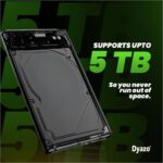Dyazo 2.5" SATA to USB 3.0 External Hard Drive Enclosure | 7 MM and 9.5 MM Tool Free with Transparent Design | Support UASP Up to 5TB HDD/SSD Compatible with PC, Laptop and TV (Black) - Image 5