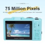 Bewinner 5K Digital Camera for Photography 75MP with Autofocus & Macro, 18X Zoom WiFi Vlogging Camera, 3" Flip Screen Mirrorless Travel Cameras - Image 6