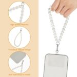 Elegant Universal Pearl Mobile Phone Chain Wrist Strap | Beaded Pearl Phone Charm Lanyard | Compatible with All Smartphones & Phone Cases | Stylish Hand Strap & Phone Accessory for Women & Girls - Image 7