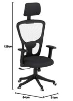 INNOWIN Jazz High Back Office Chair | Mesh Ergonomic Chair with Multi-Tilt Lock, Lumbar Support, Strong Nylon Base | Home & Office Seating (Black)| 3 Years Warranty - Image 3