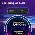 Crucial T700 1TB Gen5 NVMe M.2 SSD with heatsink - Up to 11,700 MB/s - DirectStorage Enabled - CT1000T700SSD5 - Gaming, Photography, Video Editing & Design - Internal Solid State Drive - Image 3
