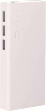 M5 10000mAh Power Bank with Triple USB Output Fast Charging Portable Charger for Mobile, Earbuds, Smartwatch, Tablet & Speaker – White - Image 4