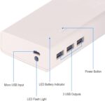 M5 10000mAh Power Bank with Triple USB Output Fast Charging Portable Charger for Mobile, Earbuds, Smartwatch, Tablet & Speaker – White - Image 5