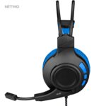 Nitho Atlas Gaming Headset with Microphone, Over-Ear Stereo Headphones for Xbox Series X|S, Xbox One, PS5, PS4, Nintendo Switch, PC, Mobile, 3.5 mm Audio Jack, 50 mm Drivers - Blue - Image 5