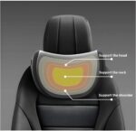 Car Neck Pillow Neck Supporter Removable Breathable Cover & Adjustable Strap Cervical Support for Neck Memory Foam Pillow & Office Head Rest Cushion Neck Pain Relief (Black, Car Neck Pillow) - Image 4