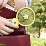 Colorful Desktop Portable USB Fan Built-in Rechargeable Battery Operated Summer 3 High-Speed Cooling Fan Table Hand Base For Home Office Indoor Outdoor Travel (Green) - Image 4