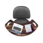 XSOURCE Wooden Study Pad Lap Desk for Laptop Writing Reading – Portable Wooden Lap for Bed Sofa Couch – Ergonomic Laptop Desk Study Board for Students Office Work Home (Brown, Pen) - Image 3