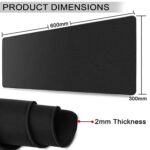 Extra Large Mouse Pad Gaming Mouse Pad, Extended Large Desk mat, Mousepad for Laptop, Mouse Pads for PC Keyboard with Non-Slip Rubber Base Black with Black Border (70 X 30 cm) - Image 7