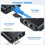 Ethernet Splitter 1 to 2 1000Mbps High Speed Either Network Splitter Internet Cable Splitter 1 in 2 Out Gigabit Dual LAN RJ45 Port Router Switch Work for Cat 5/5e/6/7/8 Cable (RT-1000-Mbps-SM) - Image 5