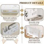 Wall Mounted Router Shelf | WiFi Router Storage Box for Cables, Modem, TV Set-Top Box, Remote Control | Decorative Floating Shelf for Home or Office - Image 6