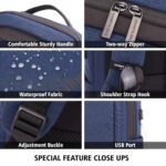 KENNETH COLE Unisex Laptop Backpack, Stylish & Modern Design Business Bag with A Unique Usb Charging Port Feature - Image 8