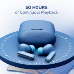 Boat Airdopes Ultra Plus, 50 H Battery, 4Mics ENx, ASAP Charge, Low Latency, Stream Ad Free Music via App Support, Bluetooth Earbuds, TWS Ear Buds Wireless Earphones with mic (Sporty Blue) - Image 4