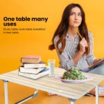 Portronics My Buddy J Portable/Foldable Laptop Table with Laminated MDF Board, Aluminium Legs, Anti-Skid Grip, Supports Upto 17 inch Laptop(Grey) - Image 3