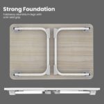 Portronics My Buddy J Portable/Foldable Laptop Table with Laminated MDF Board, Aluminium Legs, Anti-Skid Grip, Supports Upto 17 inch Laptop(Grey) - Image 4
