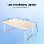 Portronics My Buddy J Portable/Foldable Laptop Table with Laminated MDF Board, Aluminium Legs, Anti-Skid Grip, Supports Upto 17 inch Laptop(Grey) - Image 6