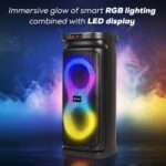 Toreto Party Thrillz 30W Bluetooth Party Speaker with RGB Lights & LED Display, BT5.3+EDR, Wireless Karaoke Mic with Voice Changer, TWS Pairing, USB/AUX/TF Card/FM, Type-C Charging, Portable Speaker - Image 6