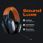 VERITY Sound Luxe Wireless Gaming Headset with Mic | 2.4G & Bluetooth Dual Mode | 50mm Drivers | 45+Hr Battery | Fast Charging Type-C | Lightweight for PC, PS & Mobile - Image 3