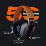 VERITY Sound Luxe Wireless Gaming Headset with Mic | 2.4G & Bluetooth Dual Mode | 50mm Drivers | 45+Hr Battery | Fast Charging Type-C | Lightweight for PC, PS & Mobile - Image 5