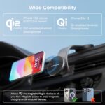Ambrane 15W Qi-2 Car Dashboard Magnetic Wireless Car Charger for iPhone 16/16 Plus/16 Pro/16 Pro Max, 15/15 Pro/15 Pro Max, iPhone 14/14 Pro/14 Pro Max,Samsung & Device + Magnetic Ring (AerosynQ Dash) - Image 5