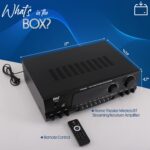 Pyle Wireless Bluetooth Power Amplifier System, 200 Watt Max, Home Theater Audio Stereo Receiver Box with FM/USB, Mic in, RCA Inputs, Echo & 2-Band EQ Control, Digital Display Screen - PT250BA - Image 7