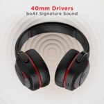 Boat Rockerz 425, ENx Tech, ASAP Charge, 25H Battery, Dual Pair, Stream Ad Free Music via App Support, Bluetooth Headphones, Wireless Over Ear Headphone with Mic (Fiery Red) - Image 3