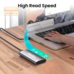 M.2 SATA NVMe SSD Enclosure SATA to USB HDD Enclosure with 2 in 1 USB Cable Tool-Free USB 3.2 Gen 2 10Gbps NVMe PCI M-Key/B+M Key, Aluminum External SSD Hard Drive Case Complies with UASP - Image 6