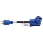 30 Amp to 30 Amp 125/250W RV Adapter d Power Line Adapter for Cam r, RV, Trailer Handle Electrical Adapter Female - Image 4