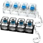 4in1 Keyboard Fidget Toy with Acupressure Clip for Stress Relief | LED Bass & Loud Clicker | Detachable Mechanical Switches, ASMR Sound, Anxiety Reliever Gadget (AnyColor, Pack of 1) - Image 5