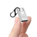 Simmtronics Small Pen Drive 32 GB USB Flash Drive with Anti Lost Keychain Hook Metal Body (Silver) - Image 4