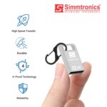 Simmtronics Small Pen Drive 32 GB USB Flash Drive with Anti Lost Keychain Hook Metal Body (Silver) - Image 6