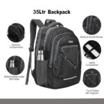 FIREHORSE Durable Laptop Backpack for Men & Women | Best for Office, School, College & Travel | Spacious & Sturdy with PU material | Water resistant | Padded Laptop compartment - Image 3