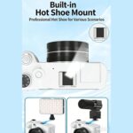 5K WiFi Digital Camera, 18x Zoom 75MP Dual Lens Vlogging Camera with 8 Modes, Flash & Microphone, for Selfie Home Photography (White) - Image 9