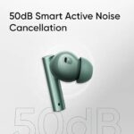 Original Bluetooth Wireless TWS Earphones with High Bass Sound, Compatible for realme Buds air 6 TWS Earphone Up to 40 Hours of Playback (Green) - Image 4