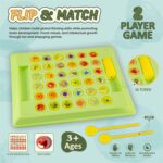 Parent-Child Interactive Memory Game | Flip and Match Educational Board Game | Montessori Brain Building Toy with Animal & Fruit Theme for Ages 3–6 - Image 3