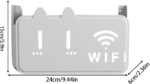 Router Storage Box Wall Mount Adhesive WiFi Router Box | Space Saving Router Wall Mount Bracket Design Wall ABS Router Holder Case for Home, Office, Gaming Room - Image 3