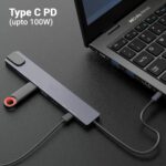 carecase 8-in-1 USB-C Hub Dock | Premium Aluminum Type-C Adapter with 4K HDMI, 100Mbps Ethernet, USB 3.0, 100W PD Charging, TF/SD Card Reader | Universal for Mac & Windows USB-C Devices.(ABC)(K) - Image 6