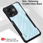 TheGiftKart Shockproof Crystal Clear Back Cover Case for Mi Redmi 13 5G / Poco M6 Plus 5G | 360 Degree Protection | Protective Design | Transparent Back Case for Redmi 13 5G (PC & TPU, Black Bumper) - Image 4
