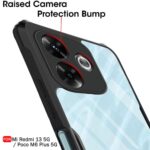 TheGiftKart Shockproof Crystal Clear Back Cover Case for Mi Redmi 13 5G / Poco M6 Plus 5G | 360 Degree Protection | Protective Design | Transparent Back Case for Redmi 13 5G (PC & TPU, Black Bumper) - Image 5