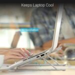 6-Angle Adjustable Aluminum Laptop Stand for Desk | Foldable Portable Ergonomic Tabletop Notebook Riser | Anti-Slip Design | for MacBook, HP, Dell, Lenovo & All Laptops | Silver - Image 5
