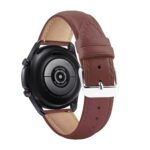 ACM Watch Strap Leather Belt 22mm Compatible with Ticwatch Pro 3 Ultra GPS Smartwatch Casual Classic Band Brown - Image 4