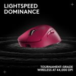 Logitech G PRO X Superlight 2 DEX Lightspeed Wireless Gaming Mouse, 60g Pro-Grade Lightweight Mouse with 5 Programmable Buttons, 44k DPI Sensor, USB-C Charging, for PC/Mac - Magenta - Image 6