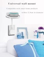 Universal Wall Mount Holder for Smart Speaker Small Shelf Stand Compatible with Google Home Mini/ Home pod Mini/ Google WiFi/ Nest WiFi/ eero 6 mesh WiFi System /Security Camera (White) - Image 4