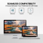 Portronics Ki-Pad 3 USB Wired Keyboard with Large Keycaps, Noise-Free Typing, Fn Multimedia Hotkeys, Full-Size Layout with Num Pad, Ergonomic Design, 1.5m USB Cable, for Laptop, PC, Mac (Blue) - Image 6