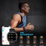 Smart Watch for Men Women, Fitness Tracker with IP67 Waterproof, Health Monitor for Blood Pressure Heart Rate SpO2 Sleep, Activity Tracker 1.32 in and Smartwatches for iOS and Android, Black - Image 3