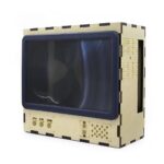 Retro Wooden TV Style Mobile Screen Magnifier Stand Smartphone Display Enlarger Phone Viewing Holder Vintage Television Design Hands Free Desk Stand Eye Protection (Beige) - Image 4